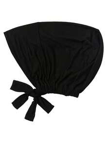 1pc Women's Multicolor Solid Color Elastic Drawstring Adjustable Base Hat Headscarf, Suitable For Daily Life, Gift For Mother, Lover, Friend