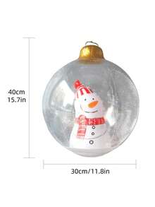 1 Stück aufblasbarer Weihnachtsdekorations-Ball, PVC Weihnachtsaufblasbarer Ball mit Weihnachtsmann, Schneemann, Schneeflocken Design, Weihnachts-Gartendekoration Ballon, fröhliche Weihnachtsdekoration, Weihnachtsschmuck, Weihnachtsdekoration für Zuhause, Weihnachtsanhänger, Hängende Ornamente, Heimdekoration, Außendekoration, Gartendekoration