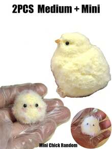 1/2/5/6/12PCS Cute Stress Reducing Simulated Silicone Chick,Squishy Toy,Soft And Cute,Fidget Toy,Taba Squishy - Multicolor - View 16