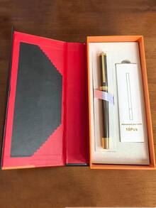 [Customized] Personalized Engraved Metal Business Office Ball Pen Gift Set With Refill, 2pcs, High Quality Ballpoint Pen For Daily Writing, Signature, Birthday, Father's Day, Thanksgiving, Christmas, Gift For Friends, Relatives, Leaders, Colleagues Back To School - Multicolor - View 100