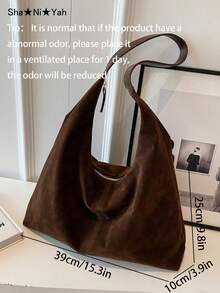 Bolso de hombro casual de gran capacidad de terciopelo retro, bolso de mano de patchwork y bloques de color, elegante y versátil bolso de viaje para mujeres