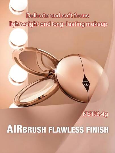 Charlotte Tilbury 3.4g CT Hazy Honey Powder Compact 01 FAIR, Long-Lasting, Finely Textured, Oil-Controlling Setting Powder