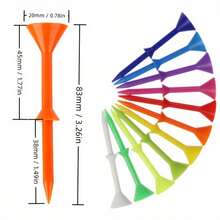 Cup-Shaped Golf Tees, Plastic Durable Golf Ball Tees, Multiple Colors Mixed Shipping, Professional Golf Ball Base, Golf Tournament Ball Tees, Golf Course Accessories Golf Ball Nails - Multicolor - View 7