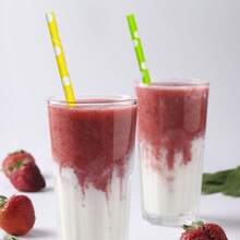 100 6x197mm Mixed Color White Polka Dot Disposable Paper Straws, Thick And Odorless, Suitable For Festivals/Parties/Gatherings/Weddings/Birthday Parties, And Can Also Be Used To Make Handmade Works For Children/Students