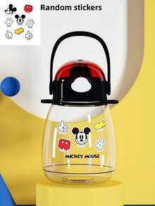 Disney 1 PIEZA Taza grande de 1000ml/34oz con diseños autorizados de , , Princesa , con dos pajitas y asas portátiles, dos métodos de bebida con cordones ajustables, con pegatinas DIY aleatorias, regalo de Navidad, Halloween, Acción de Gracias, cumpleaños (algunas partes pueden ser aleatorias)