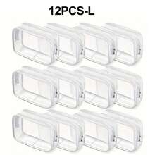 12pcs Transparent PVC Zipper Makeup Bags - High Quality Cosmetic And Toiletry Storage Pouches, Ideal For Travel, Bathroom And Holiday Essentials. Bathroom Accessories, Makeup Bag, Cosmetic Bag, Travel Essential, Large Capacity, Big Makeup Bag, Christmas Gift, Storage Bag, Travel, Women's Gift, Women's Travel Essential, Storage Bag, Clutch/Small Handbag, Cosmetic Storage Bag