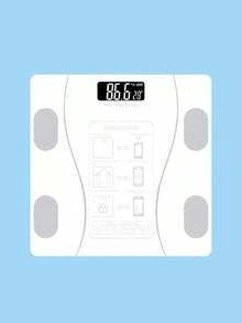 1 Piece Home Smart Body Scale Large LCD Display High Precision Body Fat Scale Battery Operated Lightweight Durable ABS Material Auto On Off Function Clear Data Reading Non Slip Base Digital Human Weight Scale For Daily Health Monitoring Adults Home Use Fitness Enthusiasts New Year Gift Smart Bathroom Scale
