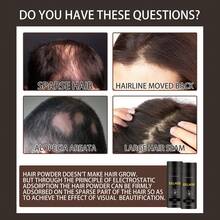 28g,Hair Fiber Powder, Dense Hair On The Top Of The Head, Hair Seams, Sparse Hairline, Receding Filling Powder, Covering Sparse, Plump And Fluffy - 深棕色 - 查看 4