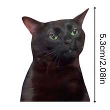 1pc/3pcs Adorable Little Black Cat Sticker Creative Scratch Cover Vinyl Car Decoration Sticker Waterproof School Supplies - Multicolor - View 3