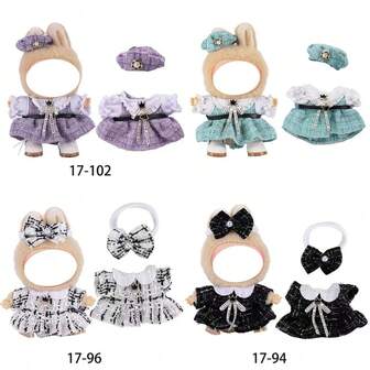 [Clothes Only] Bestselling 17CM Changeable Outfit Set 1st/2nd/3rd Generation Doll Figurine Keychain Accessory, Fashion Dress Set For LABUBU (Excluding Doll And Shoes)