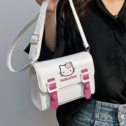 Sanrio 1pc Sanrio Hello Kitty, Cinnamon Dog Black Kuromi Bag, Cute Underarm Shoulder Bag, Crossbody Bag, Versatile Design, Perfect Gift For The Festival