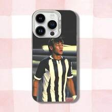 Custodia per telefono compatibile con Neymar, in bianco opaco, antiurto, compatibile con modelli 16, 15, 14, 13, 12, 11, Pro, XS, Max, Plus, Mini, SE e modelli Galaxy S17, S17 Pro, S17 Pro Max