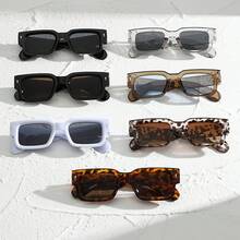 Men's Oversized Square Glasses - Heavy Round/Non-Prescription Glasses, Non-Prescription Thick Black Frame Suitable For Street Style, Formal Occasions And Daily Use - Retro Modern Men's Glasses (Multiple Colors Available) - Suitable For Shooting And Parties - Fashionable Rectangular Frame, Glossy Surface, Simple Design, Lightweight And Comfortable,  Accessory For Casual Outings - 1件 灰黑色 - 查看 9
