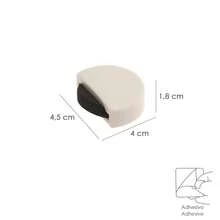 Butée de porte adhésive silencieuse WOLFPACK PROFESSIONAL LINE, blanche, 12 x 9 x 2 cm - Beige - Voir 4