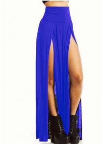Women Skirts - Blue - View 2
