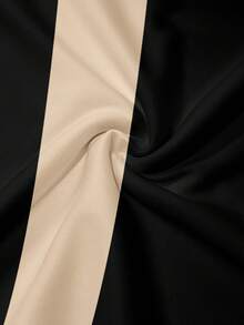 Men's Contrast Color Patchwork Letter Print Zip-Up Sweatshirt And Pants Set