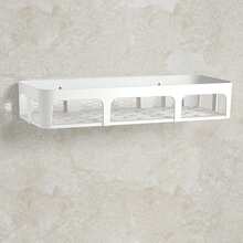 1 raft de baie montat pe perete, un raft de depozitare suspendat din plastic, potrivit pentru accesorii de baie, articole de toaletă și suporturi pentru periuțe de dinți, ușor de instalat fără găurire, ideal pentru utilizare în case și băi de hotel.