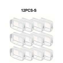 12pcs Transparent PVC Zipper Makeup Bags - High Quality Cosmetic And Toiletry Storage Pouches, Ideal For Travel, Bathroom And Holiday Essentials. Bathroom Accessories, Makeup Bag, Cosmetic Bag, Travel Essential, Large Capacity, Big Makeup Bag, Christmas Gift, Storage Bag, Travel, Women's Gift, Women's Travel Essential, Storage Bag, Clutch/Small Handbag, Cosmetic Storage Bag