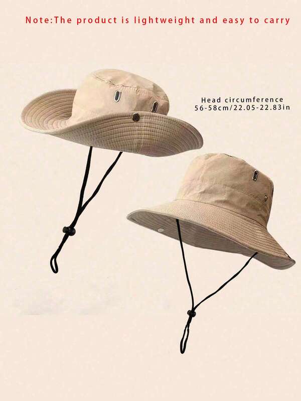 1pc Unisex Multi-Color Summer Outdoor Sun Hat, Breathable Sunscreen Bucket Hat, Western Cowboy Hat, Hiking Hat, Lightweight & Portable