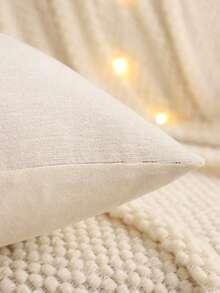 1 pieza/2 piezas Funda de cojín decorativa navideña, Jacquard de chenilla con renos de Navidad para decoración de sala de estar, dormitorio y hogar de estilo granja en invierno, regalo festivo