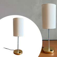 Classic Round Aluminum Table Lamp Bivolt With Switch With Dome Ref 82 For Home, Living Room, Bedroom, Headboard, Office - Golden Cup Beige - View 3