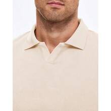 Men's Casual Buttonless Shirt Long Sleeve Ribbed Knit Shirts - 3X-Lớn + A Trắng Be - Xem 5