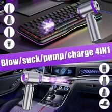 20000PA High Power Portable Wireless Vacuum Cleaner, 4-In-1 Compressed Air Duster, Blower And Handheld Vacuum Cleaner With Brushless Motor, Suitable For Car, Home, Office, Camping And More