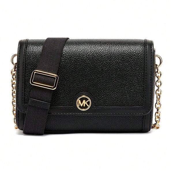 Michael Kors Bolso de hombro/mensajero pequeño de la serie Freya de MK para mujer, color negro 32T2G7FC5L