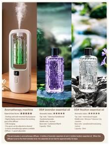 جهاز نشر العطور الأبيض الأوتوماتيكي ذو التصميم البسيط، مع إضاءة محيطية ملونة رومانسية وخمسة أوضاع عمل قابلة للتعديل. هذا جهاز نشر الزيوت الأساسية القابل لإعادة الشحن عبر منفذ USB يعمل كمعطر هواء كهربائي مناسب للفنادق والاستخدام المنزلي، في غرف النوم وغرف المعيشة والمكاتب وغرف الحيوانات الأليفة وإزالة روائح الحمامات. - أبيض - مشاهدة 15