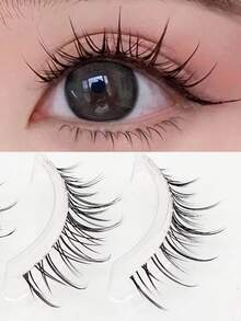 5 paia di ciglia finte naturali e trasparenti, stile cartoni animati da fata, morbide e arricciate, allunganti, dall'aspetto naturale, adatte per il trucco quotidiano