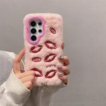 Carcasă de telefon Wnter pentru 1Samsung Galaxy S23 S24 Ultra FE A54 A55 5G A35 A05S Carcasă de pluș Ins Love Anti-cădere Carcasă spate de protecție caldă