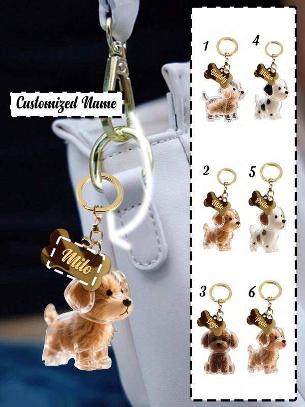 1 mini caixa de armazenamento de pelos de animais de estimação com nome personalizável, chaveiro coletor de pelos de cachorro, placa de identificação de osso de aço inoxidável, pingente de osso dourado, caixa transparente para armazenamento de pelos de cachorro, chaveiro com garrafa para armazenamento de pelos de cachorro, etiqueta de identificação de cachorro de aço inoxidável