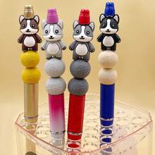 4 hạt nhựa Epoxy hình nhím dễ thương, hạt silicon hoạt hình 3D có lỗ dùng làm đồ thủ công DIY, móc chìa khóa, đồ trang trí túi xách, v.v. - Hạt 3D - Xem 7