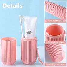 1pc Portable Toothbrush And Toothpaste Holder, Bathroom Toothpaste Rack Storage Box, Multi-Functional Travel Toothbrush Organizer, Travel Toiletry Storage, Bathroom Small Tool