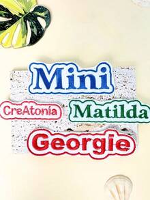 Bộ 1/3/5 huy hiệu tên thêu tùy chỉnh, mặt sau bằng nỉ, nhãn dán tên ủi, miếng vá thêu cá nhân hóa, thích hợp cho áo khoác, áo choàng, ba lô, tiệc cưới, miếng vá tên ủi tùy chỉnh, miếng vá quà tặng sinh nhật, phụ kiện du lịch. - Nhiều màu - Xem 6