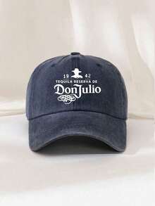 1pc Unisex Letter Print "DONJULIO" Decorative Vintage Washed Baseball Cap, Trucker Cap, Dad Hat, Suitable For Outdoor, Travel, Hiking, Beach - 風格 a - 查看 5