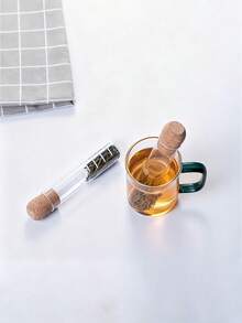 2 مصفاة شاي زجاجية شفافة، مناسبة لشاي الأوراق الفضفاضة، مصفاة وفلتر شاي زجاجي مقاوم للحرارة، مصفاة شاي زجاجية قابلة لإعادة الاستخدام مع سدادة فلين ناعمة، مصفاة شاي أوراق فضفاضة كبيرة السعة، مصفاة شاي مع سدادة فلين ناعمة، تناسب الأكواب والأكواب والإبريق. - متعدد الألوان - مشاهدة 3