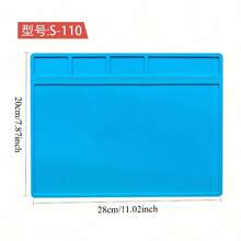 1pc Anti-Slip Heat Resistant Soldering Mat, Silicone Soldering Pad For Laptop, Tablet, Electronics Repair Workstation With Magnetic Area