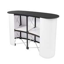 Countertops Pull-Out Promotion Table 130*40*90CM - Black and White - View 7
