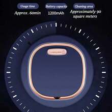 Robot Aspirador Barredora Robot Aspirador Limpiador Automático de Mopa de Piso Barredora 3 EN 1 Limpiador de polvo inteligente con aspiradora, Robot Barredora, Robot Aspirador Automático, Barrido, Fregona y Aspiradora, Robot de Barrido Recargable Robot Aspirador Inteligente Multifuncional Máquina de limpieza de eliminación de polvo y ácaros eficiente de barrido recargable,  Máquina barredora de limpieza para el hogar seco húmedo de doble uso para oficina en casa - azul - Ver 4