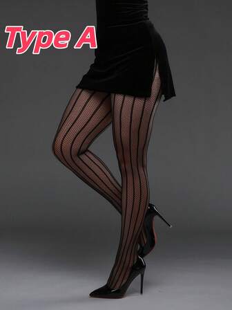 2 Medias de rejilla elásticas y altas para damas, medias sexys tipo Joker, medias de rejilla góticas de moda. Los estilos son opcionales, adecuados para el trabajo, la vida diaria, el uso doméstico, la Navidad/Halloween.