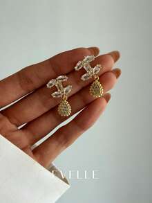 18K Gold Plated Teardrop Earrings, Elegant & Cute, Suitable For Daily Wear And Gatherings - Gold - View 2