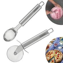 Tramontina Kit Colher Sorvete Cortador Pizza Inox Marfim Tramontina