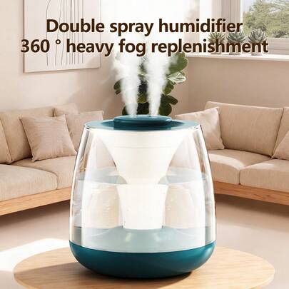 3L Dual Mist Large Humidifier, USB Powered Portable Warm Mist Humidifier With Digital Display, Continuous Mist For All Day, Suitable For Bedroom, Living Room, Office, Dorm, 7-Color Night Light, Top Fill, Easy Operation