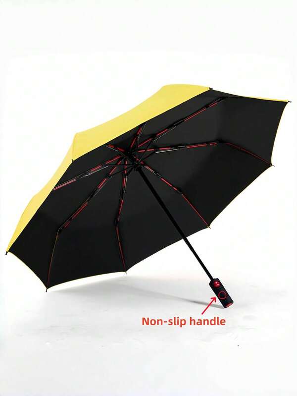 Guarda-chuva de Viagem à Prova de Vento, Estrutura de Fibra de Vidro Resistente, Guarda-chuva de Abertura e Fechamento com Um Botão Vermelho, Guarda-chuva à Prova de Chuva e Vento, Guarda-chuva Automático Portátil para Homens