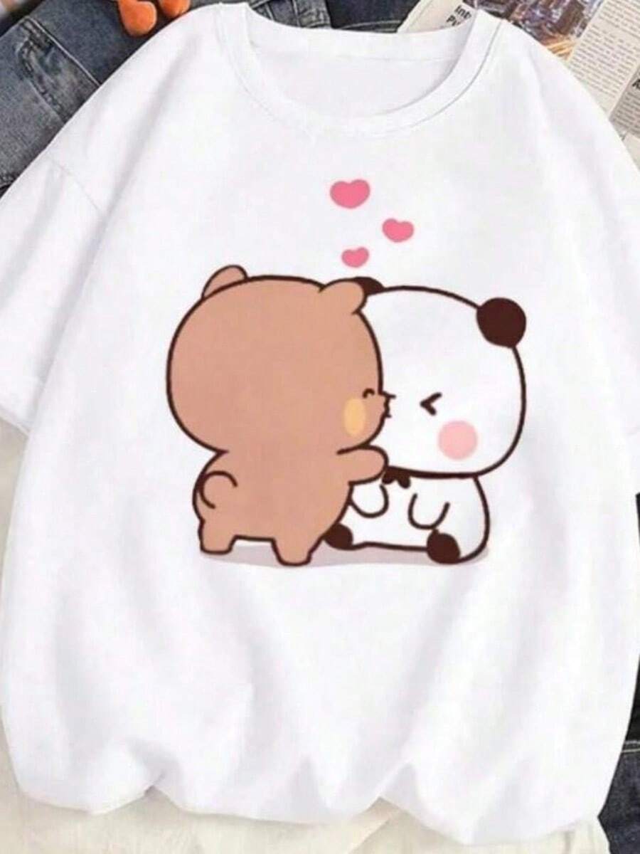 Cool Summer Bubu Dudu T Shirt Men Kawaii Cartoon Y2k Punk Funny T-Shirt Hip Hop Unisex Streetwear Harajuku Anime Tshirt Men Clothing - trắng - Xem 1