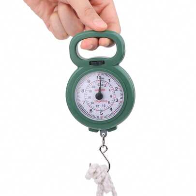 1pc Random Color Mini Pointer Spring Hanging Scale, Portable Fishing Scale 10kg Capacity, Food Scale, Electronic Scale, Luggage Scale