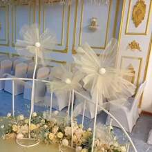 1 قطعة قاعدة إكليل من الحديد المطروق الحديث مثالية لحفلات الزفاف وديكور المنزل، قوائم مناسبة للزهور الاحتفالية لعيد الأم والتخرج، أحواض زهور حديدية ديكورية كبيرة الحجم