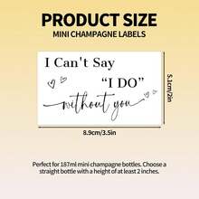 5pcs/10pcs/20pcs,Bridesmaid Champagne Labels Bridesmaid Proposal Labels Will You Be My Bridesmaid Or Bridesmaid Gifts Champagne Labels Bridesmaid Gifts Holidays Valentine's Day And Other Holidays Summer Birthday Wedding Beach Back To School School Supplies Room Decor - Black - View 4