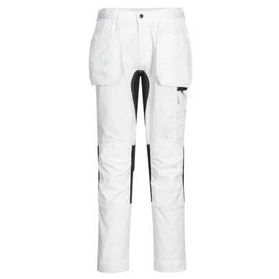 Portwest Mens WX2 Cargo Trousers (White) - 65% Polyester/35% Cotton - 245gsm - (RW8664)